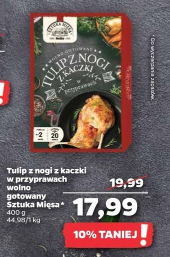 Netto Tulip z nogi kaczki w przyprawach wolno gotowany sztuka mięsa netto oferta