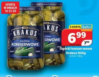 Delfin Krakus ogórki konserwowe 920g oferta