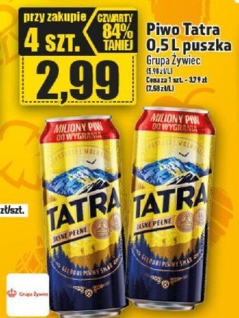 Topaz Grupa Żywiec Piwo Tatra 0,5L oferta