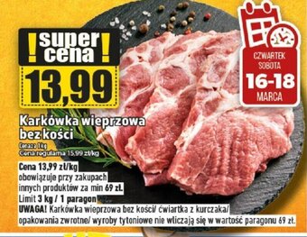 Topaz Karkówka wieprzowa bez kości oferta