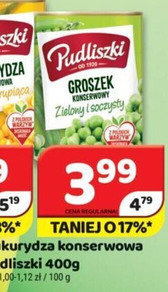 Delfin Pudliszki Groszek konserwowy 400g oferta