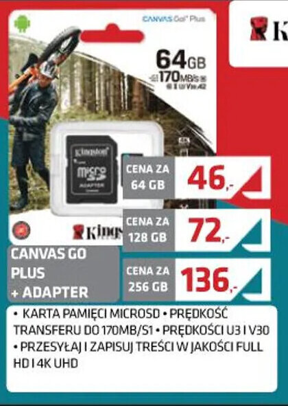 Alsen Kingston Canvas Go Plus + Adapter oferta