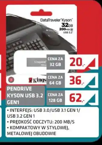 Alsen Kingston Pendrive Kyson USB 3.2 GEN1 oferta