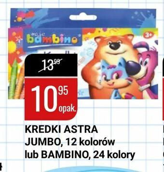 bi1 Kredki astra jumbo, 12 kolorów lub bambino, 24 kolory oferta