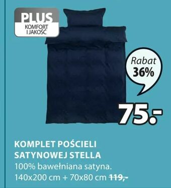 JYSK Komplet pościeli satynowej stella oferta
