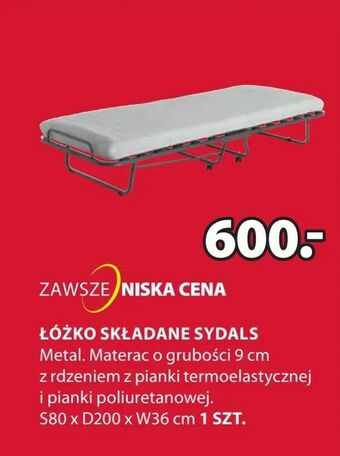 JYSK Łóżko składane sydals oferta