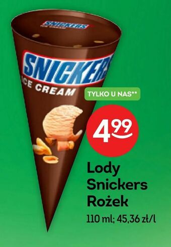 Żabka Lody Snickers Rożek oferta