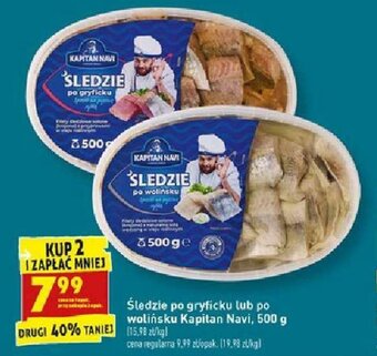 Biedronka Śledzie po gryficku lub po wolińsku 500g oferta