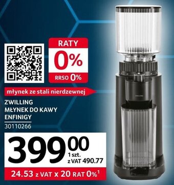 Selgros Zwilling Młynek do kawy Enfinigy oferta