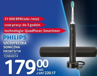 Selgros Philips Szczoteczka soniczna HX3673/14 oferta