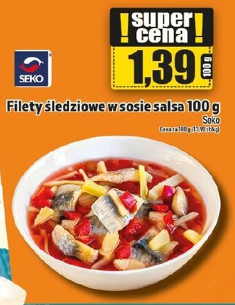 Topaz Seko Filety śledziowe w sosie salsa 100g oferta