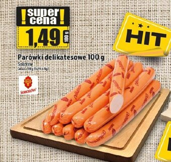 Topaz Sokołów parówki delikatesowe 100g oferta