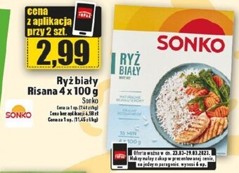 Topaz Sonko Ryż biały Risana 4x100g oferta