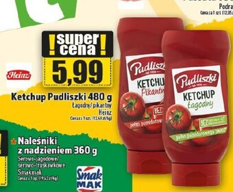 Topaz Heinz Ketchup Pudliszki 480g oferta