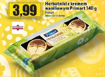 Topaz Primart Herbatniki z kremem waniliowym 140g oferta