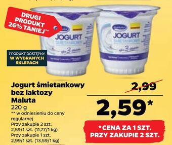 Netto Jogurt śmietankowy bez laktozy maluta oferta