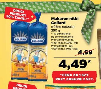 Netto Makaron nitki goliard oferta