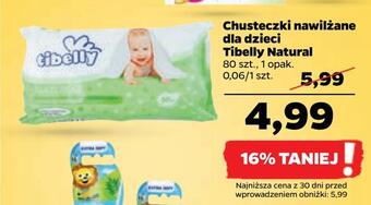 Netto Chusteczki nawilżane dla dzieci tibelly natural oferta