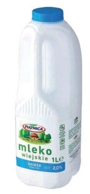 Piątnica mleko wiejskie świeże 2,0% 1 l