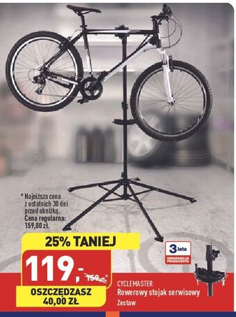 ALDI Stojak serwisowy do roweru cyclemaster oferta