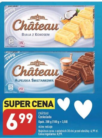 ALDI Czekolada biała z kokosem chateau oferta