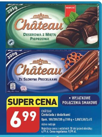 ALDI Czekolada deserowa z miętą pieprzową chateau oferta