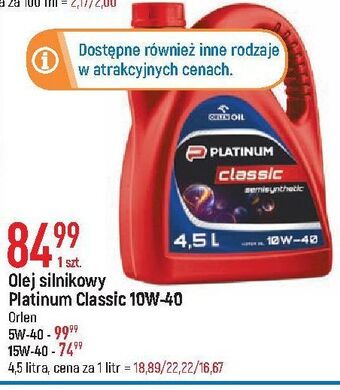 E.Leclerc Olej 15w-40 orlen platinum classic oferta
