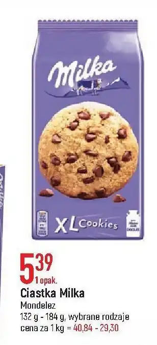 E.Leclerc Ciastka czekoladowe milka xl cookie oferta