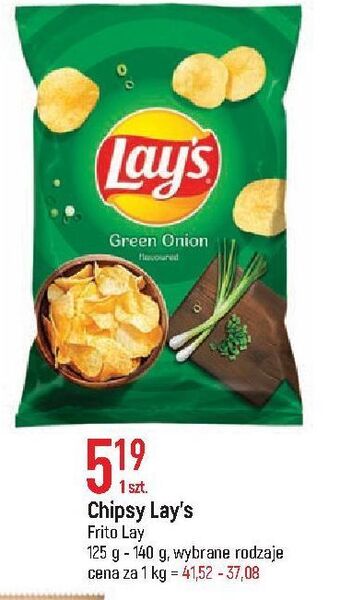 E.Leclerc Chipsy zielona cebulka lay's oferta