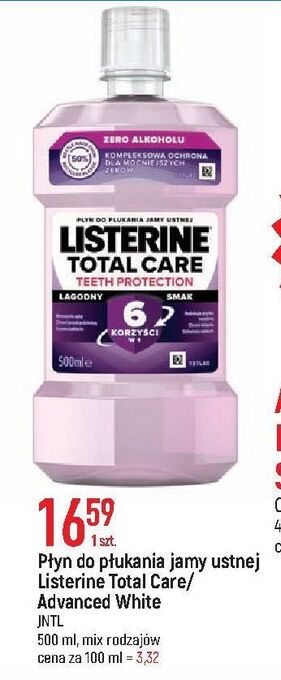 E.Leclerc Płyn do płukania ust 6w1 listerine total care oferta