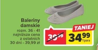 Carrefour Baleriny damskie 36-41 oferta