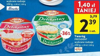 Intermarche Twarożek delikatny ze szczypiorkiem president oferta