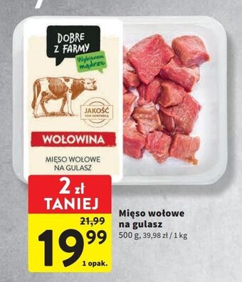 Intermarche Mięso wołowe na gulasz intermarche dobre z farmy oferta