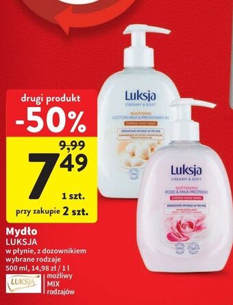 Intermarche Mydło w płynie cotton milk & provitamin b5 luksja creamy soft oferta