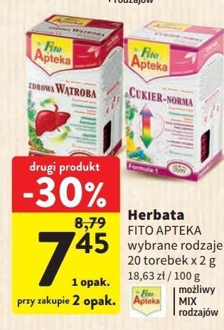 Intermarche Herbatka ziołowa cukier - norma malwa fito apteka oferta