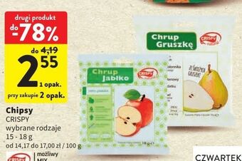 Intermarche Chipsy z gruszki crispy natural oferta