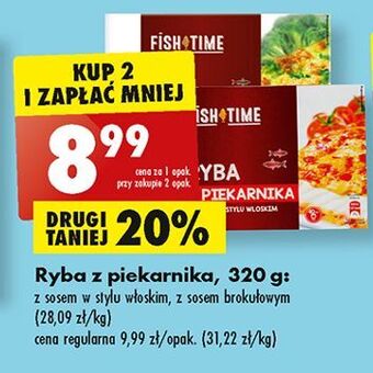 Biedronka Ryba z piekarnika sosem brokułowym fish time oferta
