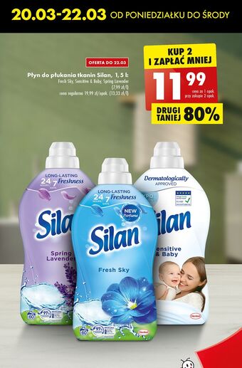 Biedronka Płyn do płukania sensitive & baby silan sensitive oferta