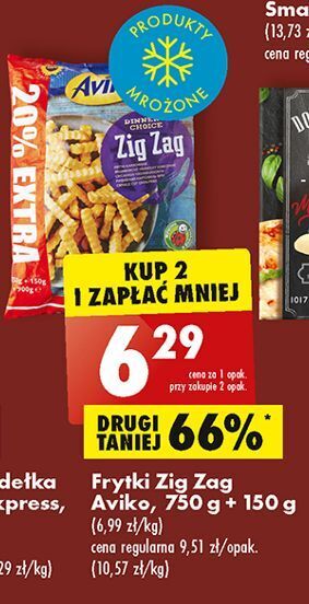 Biedronka Frytki karbowane aviko zig zag oferta