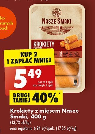 Biedronka Krokiety mięsne nasze smaki oferta