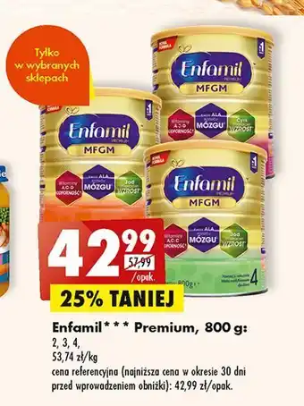 Biedronka Mleko 2 enfamil premium mfgm oferta