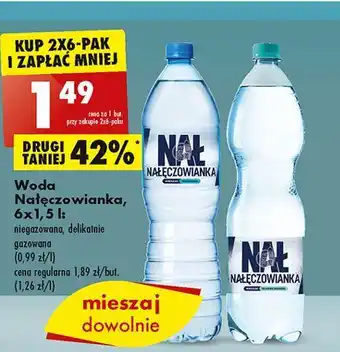 Biedronka Woda delikatnie gazowana nałęczowianka oferta