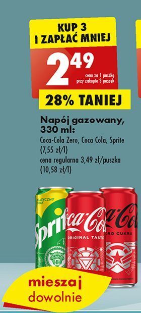 Biedronka Napój coca-cola zero oferta