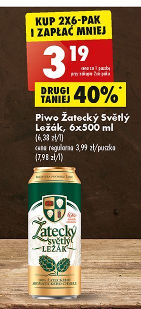 Biedronka Piwo zatecky svetly lezak oferta