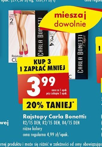 Biedronka Rajstopy damskie classic 15 den r4 carla bonetti oferta
