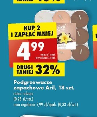 Biedronka Podgrzewacze zapachowe wanilia aril oferta