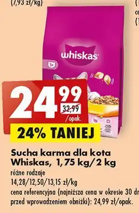 Biedronka Karma dla kota z kurczakiem whiskas oferta