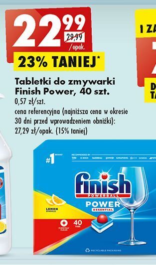 Biedronka Tabletki do zmywarek lemon finish power essential oferta