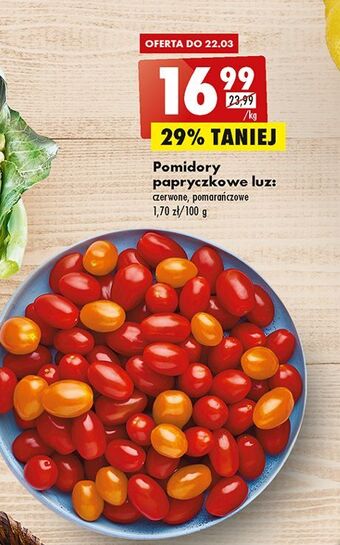 Biedronka Pomidory papryczkowe pomarańczowe oferta