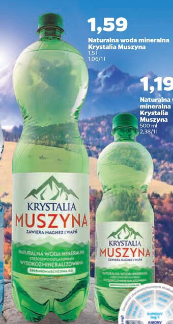 Woda mineralna krystalia muszyna